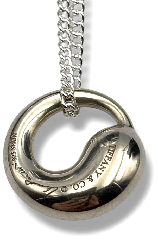 Tiffany & Co Eternal Circle Pendant Top Necklace 1.7cm x 1.7cm Silver 925 Used