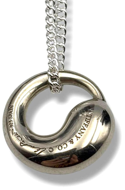 Tiffany & Co Eternal Circle Pendant Top Necklace 1.7cm x 1.7cm Silver 925 Used