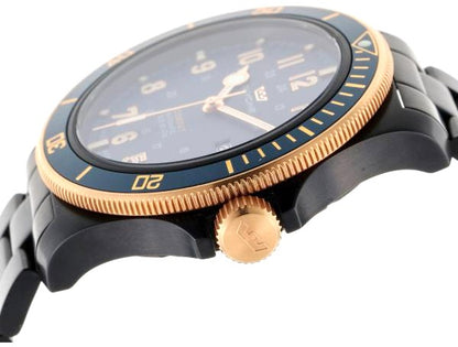Glycine Combat Sub Automatic GL0279 Men's Watch Blue Dial PVD SS Swiss Made