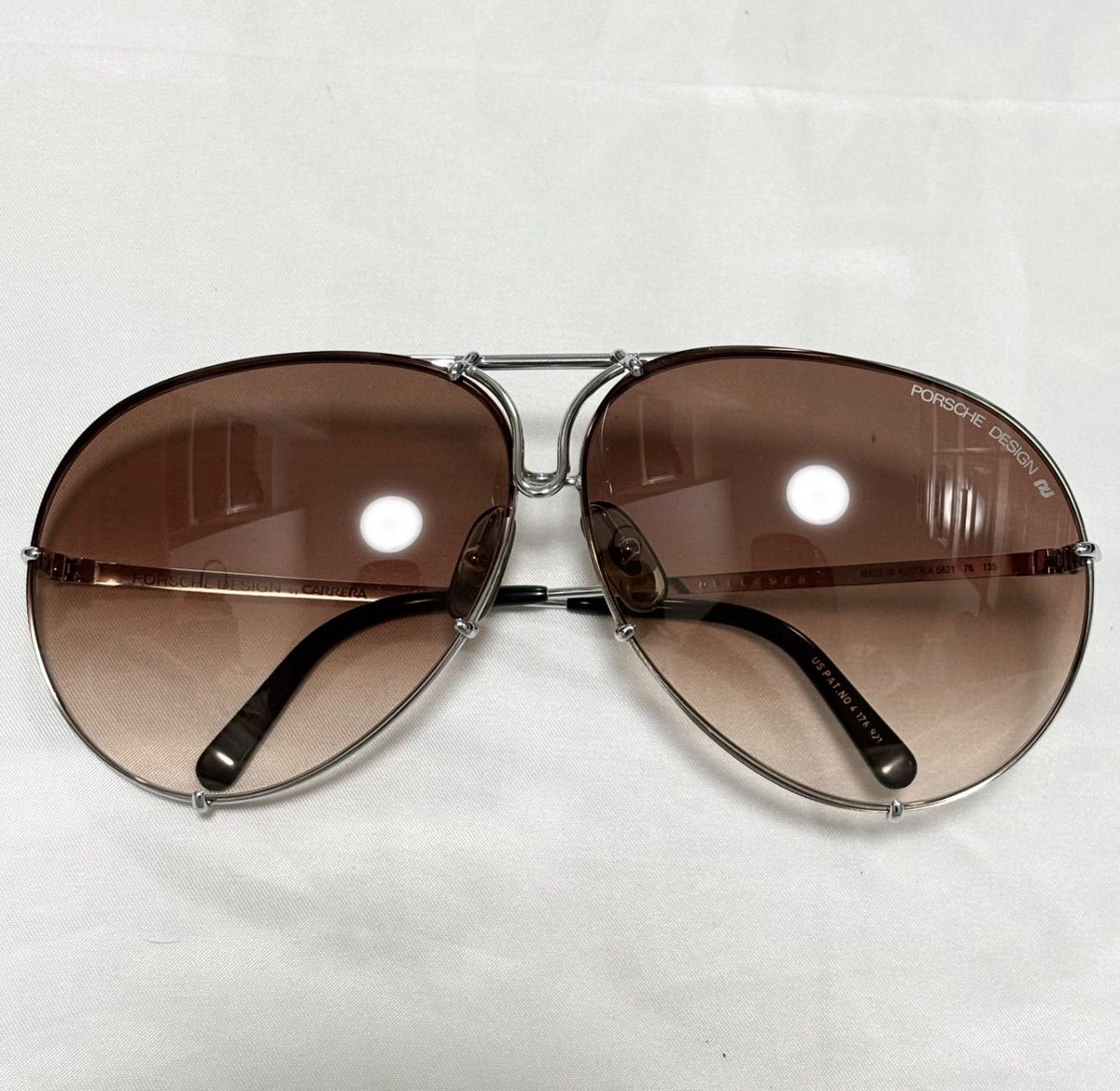Porsche Design by Carrera 5621 Sunglasses Teardrop Brown Vintage Austria w/Case