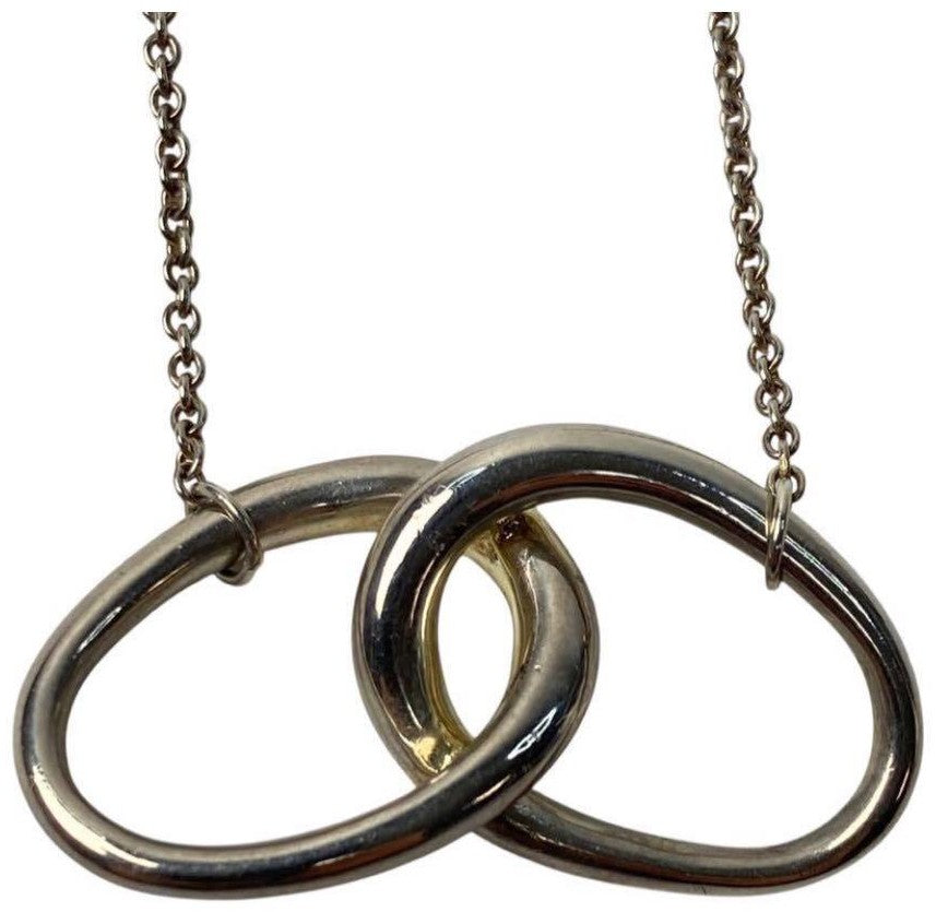 Tiffany & Co Double Loop Necklace SV925 Sterling Silver Interlocking Circles