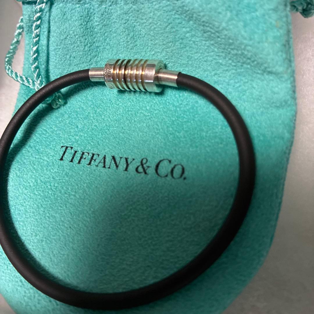 Tiffany & Co Sterling Silver 925 Rubber Surfer Bracelet Paloma Picasso 19.5cm
