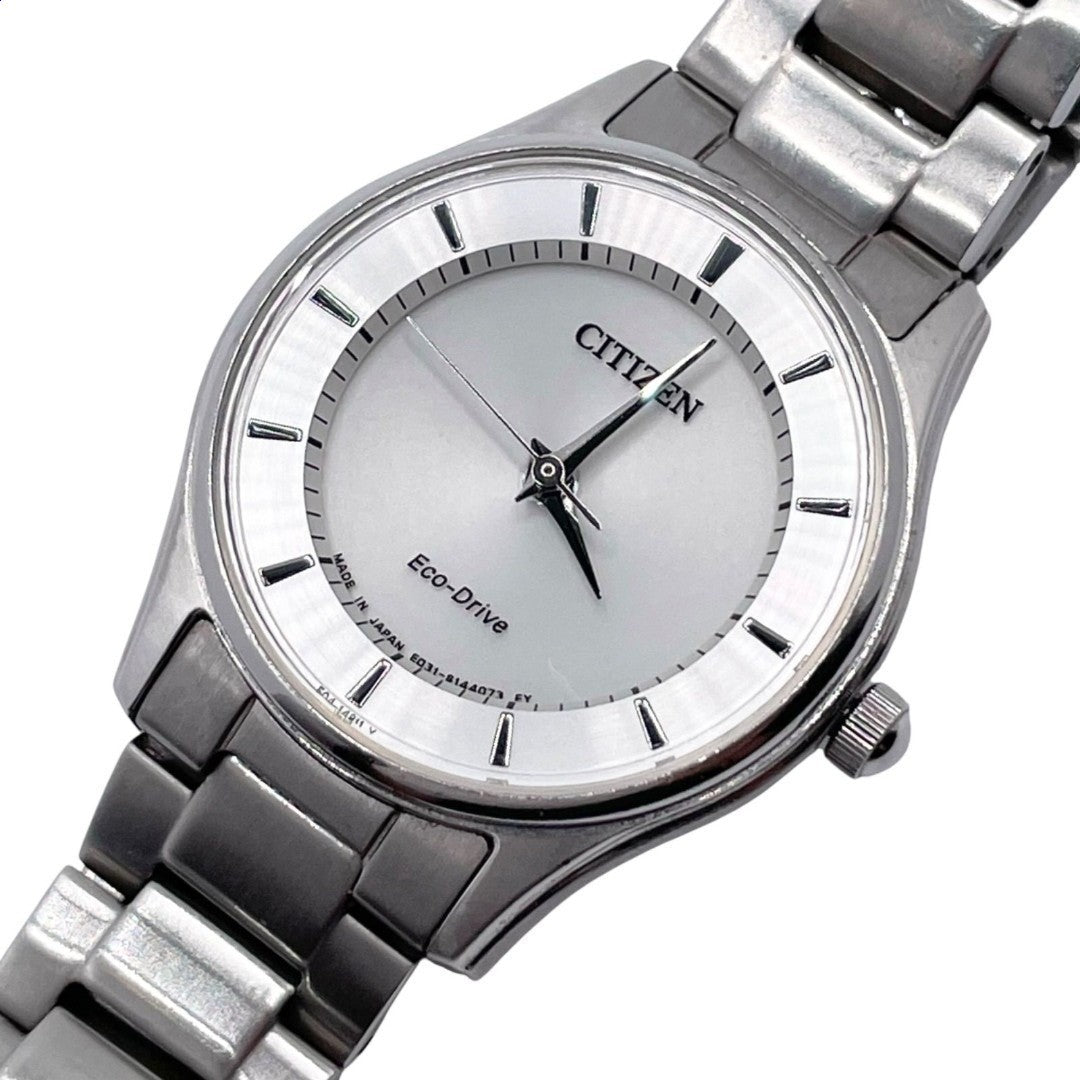 CITIZEN Eco-Drive EM0400-51A Womens Watch Silver Dial Stainless Steel 28mm