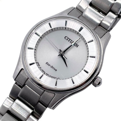 CITIZEN Eco-Drive EM0400-51A Womens Watch Silver Dial Stainless Steel 28mm