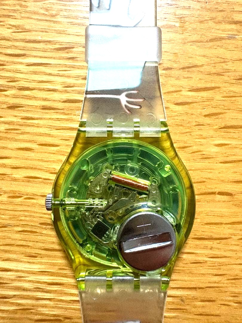 Swatch x Jamie Hewlett Gorillaz Quartz Watch GK230 Clear Band Swiss 1997 Vintage