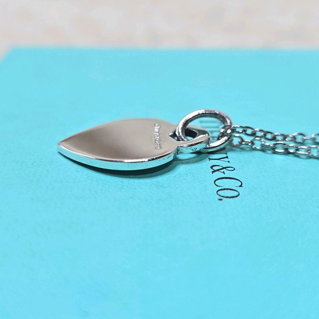 Tiffany & Co Notes Heart Tag Pendant Necklace Sterling Silver 925 SV925 16.5in