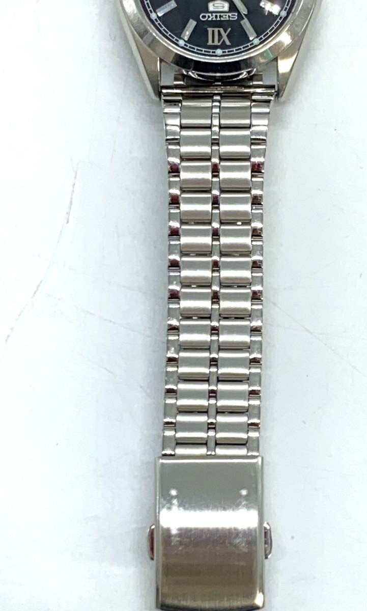 SEIKO 5 Automatic 21 Jewels 7S26-03S0 Watch Black Dial Steel Japan Men 36mm Used