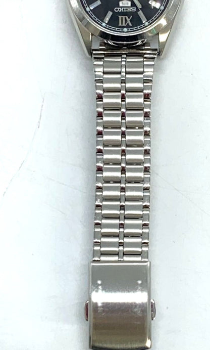 SEIKO 5 Automatic 21 Jewels 7S26-03S0 Watch Black Dial Steel Japan Men 36mm Used