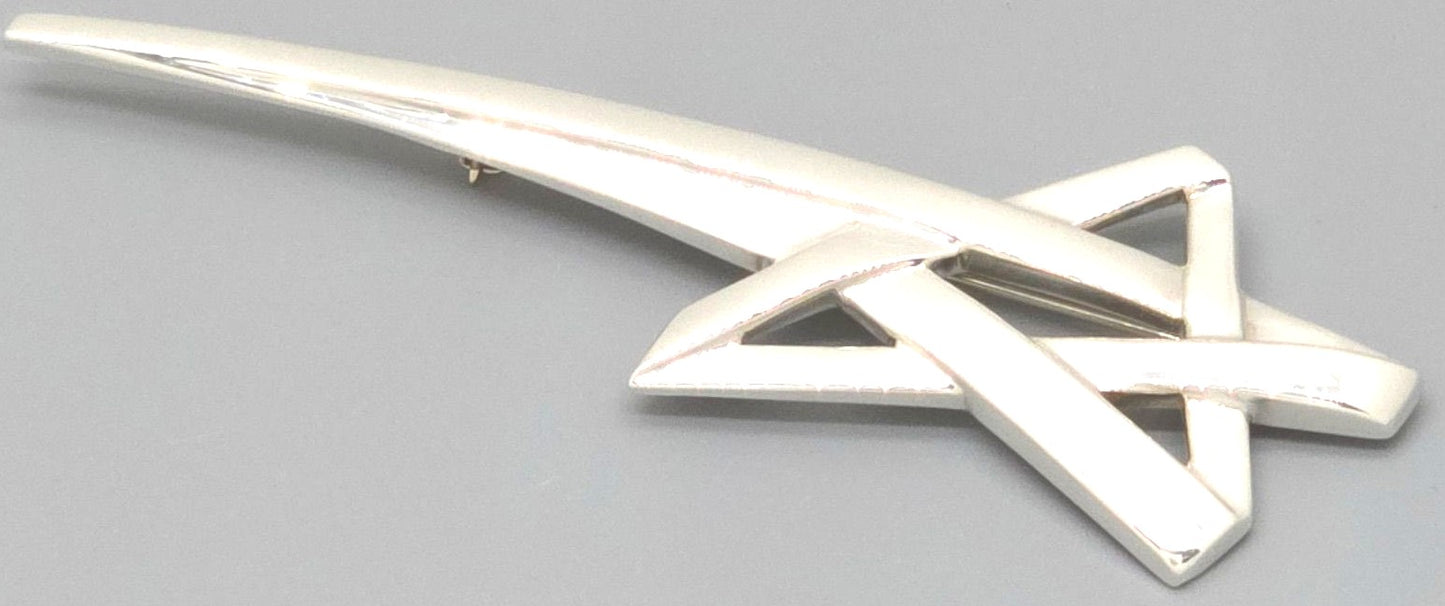 Tiffany & Co Paloma Picasso Shooting Star Brooch Pin Sterling Silver 925 8.24cm