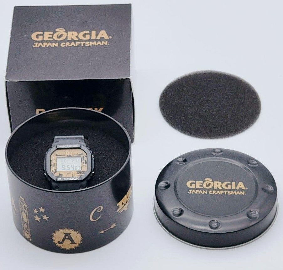 CASIO G-SHOCK DW-5600VT Georgia Japan Craftsman Limited Collab Watch Black Gold