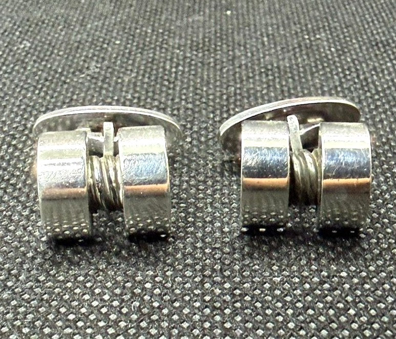 Georg Jensen Cufflinks Model 67 Sterling Silver 925 Men's Vintage Denmark Design