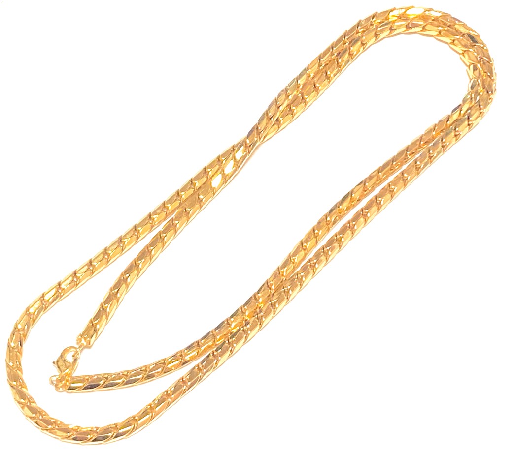 Christian Dior Vintage Gold Chain Necklace Long 31.9in Unisex Authentic
