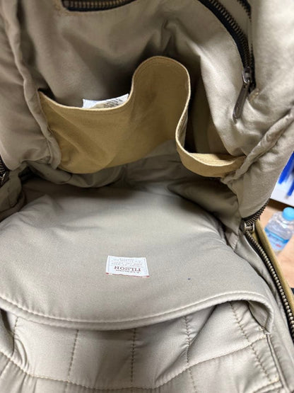 FILSON Journeyman Backpack Tan Tin Cloth Rugged Twill Leather Laptop Bag USA