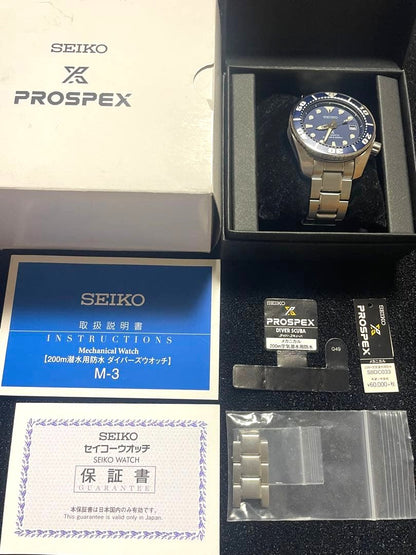 Seiko Prospex SBDC033 Sumo Diver Scuba Blue 200m Automatic Watch 44mm Japan Used