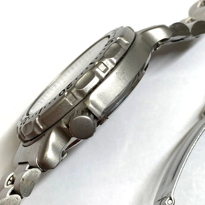 Casio MD-705 Quartz Diver Watch Day-Date 20 Bar Water Resist Silver Used Japan