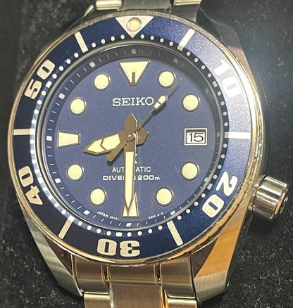 Seiko Prospex SBDC033 Sumo Diver Scuba Blue 200m Automatic Watch 44mm Japan Used