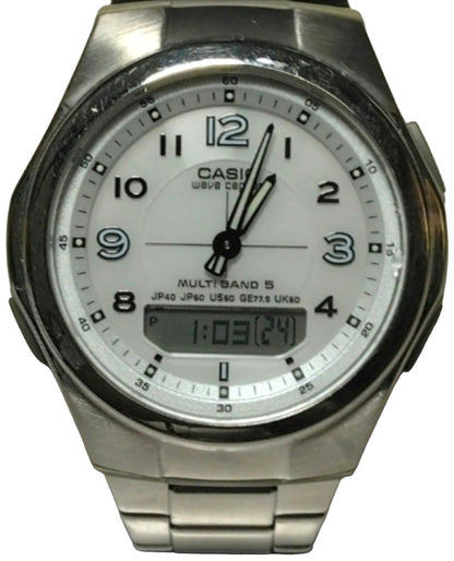 CASIO Waveceptor WVA-M480D-7AJF Tough Solar Multi Band 5 Mens Watch White Dial