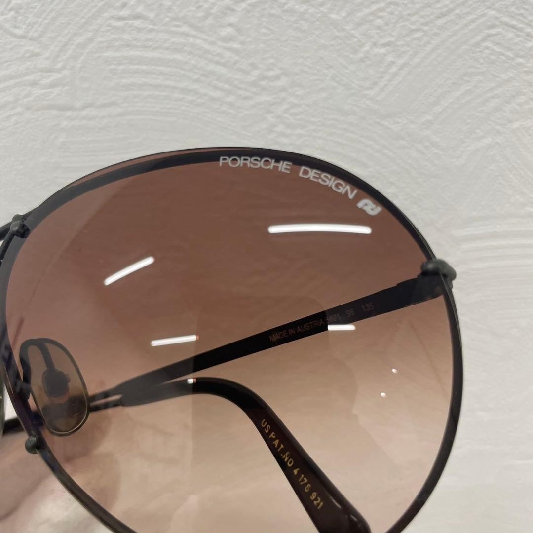 PORSCHE DESIGN by CARRERA 5621 Aviator Sunglasses Black Frame Brown Lens Vintage