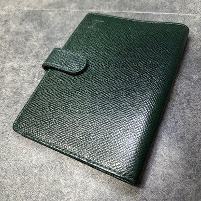 Authentic LOUIS VUITTON Taiga Agenda PM  Day Planner Cover Epicea CA0969