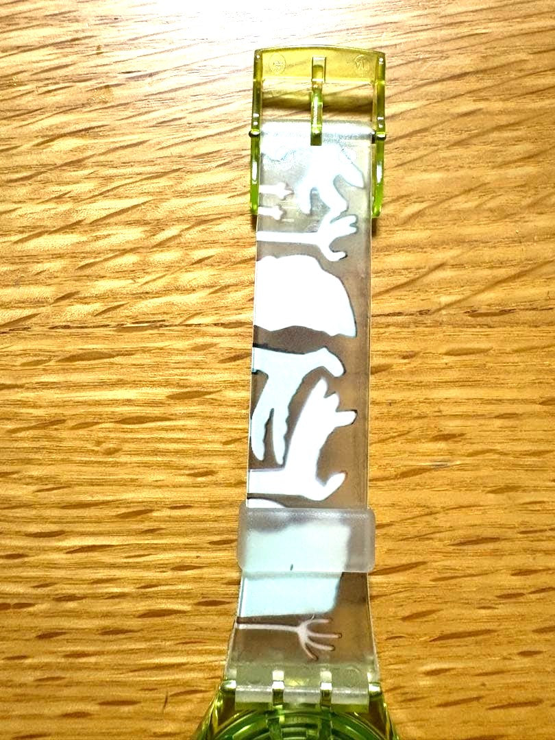 Swatch x Jamie Hewlett Gorillaz Quartz Watch GK230 Clear Band Swiss 1997 Vintage
