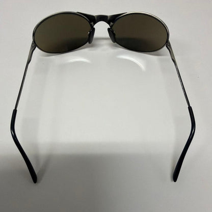 GARGOYLES Helios Sunglasses Gunmetal Metal Frame Mirror Lens Mens Italy Used
