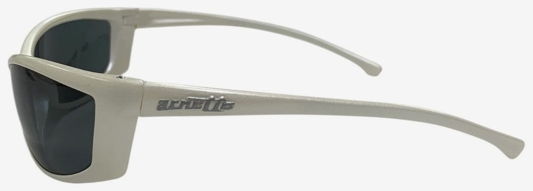 Arnette Swinger Sunglasses White Frame Black Lens Plastic Vintage 90s Unisex