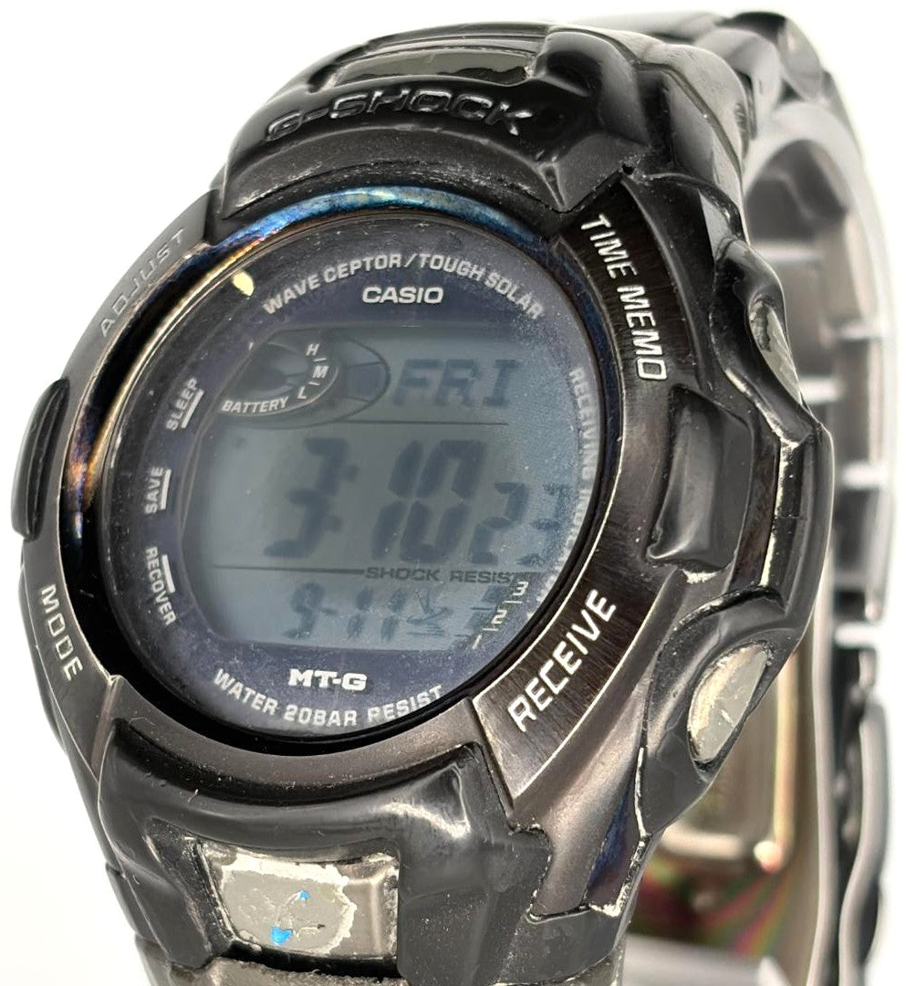 CASIO G-SHOCK MTG-910DJ The G Mens Watch Silver Black Wave Ceptor Solar 45mm