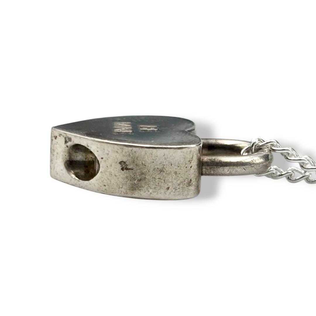 Tiffany & Co Sterling Silver 925 Be Mine Padlock Cadena Charm Necklace Top