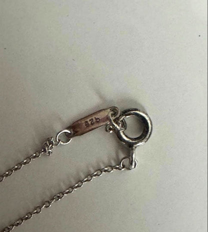 Tiffany & Co. Atlas Open Circle Pendant Necklace Silver 925 Chain 17.7in Authent
