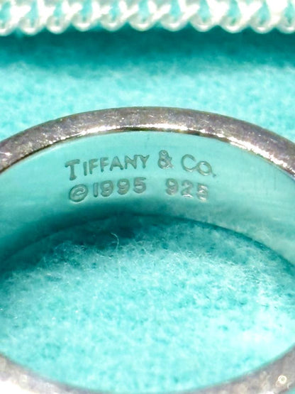 Tiffany & Co. Atlas Band Ring Sterling Silver 925 US6 EU51 Authentic 1995