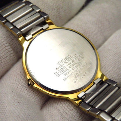 SEIKO Dolce 5E31-6A30 Quartz Watch Two-Tone Gold Silver Round 33mm Used