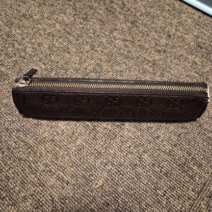 Gucci Guccissima GG Leather Pen Case Cosmetic Pouch