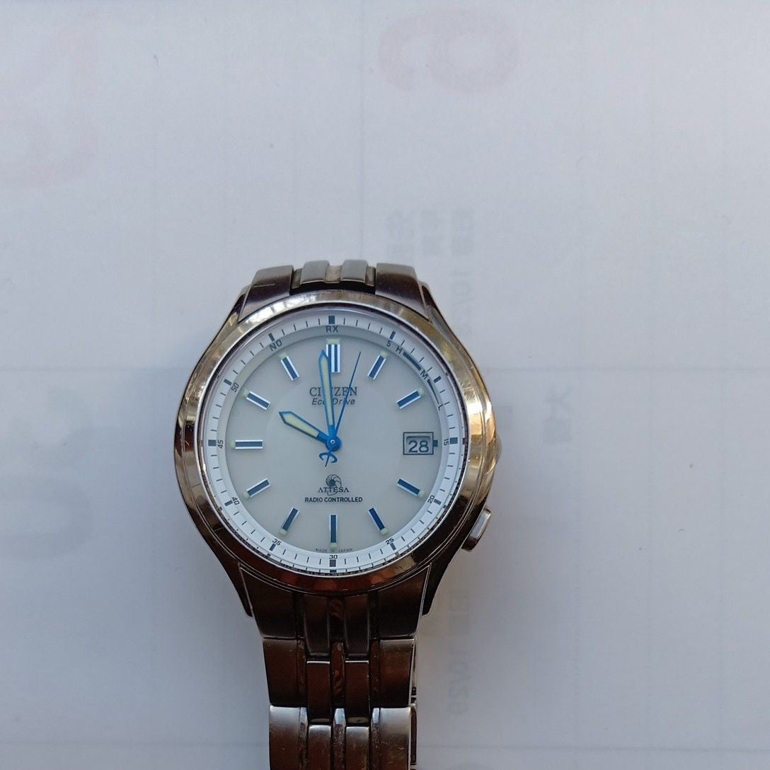 CITIZEN ATTESA ATD53-2613 Eco-Drive Radio Controlled Mens Watch Titanium White