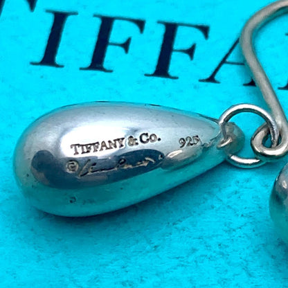 Tiffany & Co Sterling Silver 925 Tear Drop Earrings Elsa Peretti