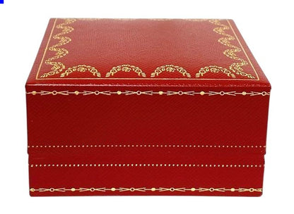 Cartier Empty Box Case for Cuffs Earrings Jewelry Red Leather 7.5x7x4cm