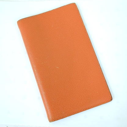 HERMES Agenda Vision 2 Notebook Cover Orange Epsom Leather France 6.8x3.9in
