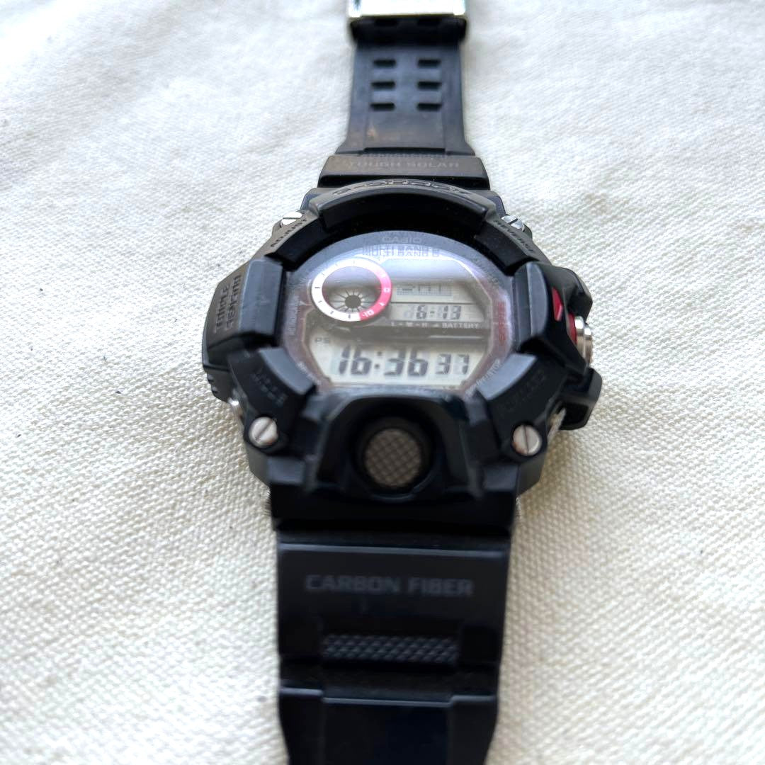 CASIO G-SHOCK Rangeman GW-9400J Solar Radio Watch Triple Sensor Black Used