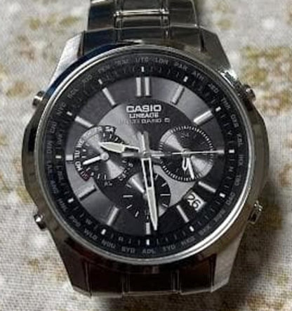 CASIO Lineage LIW-M610 Chronograph Mens Watch Black Dial Solar Radio Controlled