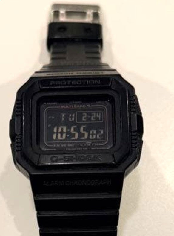 CASIO G-Shock GW-5500 Multiband 6 Digital Watch Black Resin Mens Shock Resist