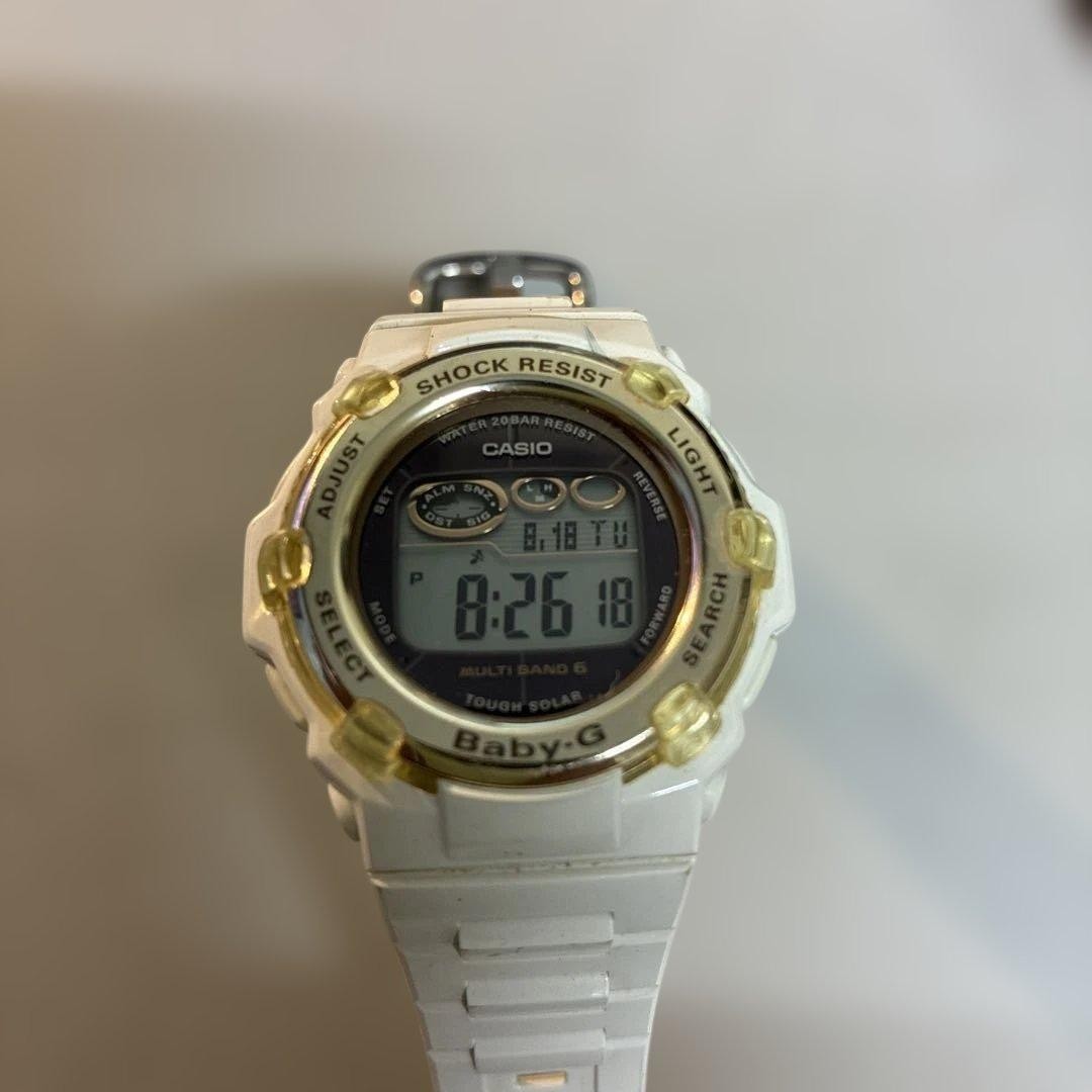 CASIO Baby-G BGR-3003 Tough Solar Multiband 6 Digital Watch White Resin Ladies