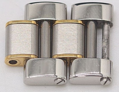 Cartier Must 21 Genuine Watch Band Link Silver Gold Two-Tone 15mm Ladies 2pcs