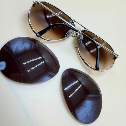 PORSCHE DESIGN by CARRERA Mod 5621 Large Sunglasses Gold Metal Brown Vintage