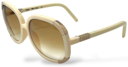 Chloe CL2119 Paddington Butterfly Sunglasses Beige Cream Frame Gold Hardware