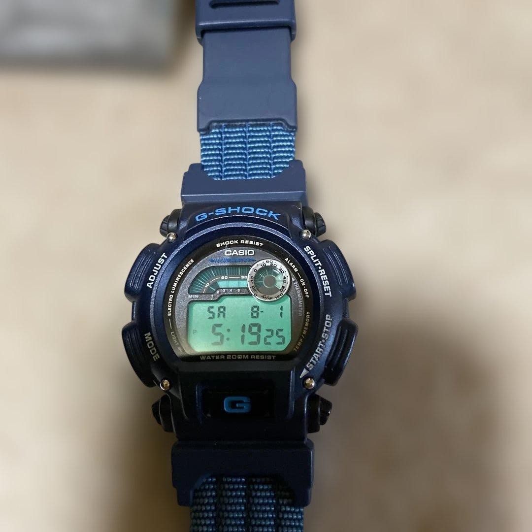 CASIO G-SHOCK DW-9600 Navy Digital Watch Thermometer 200M Diver Mens Box