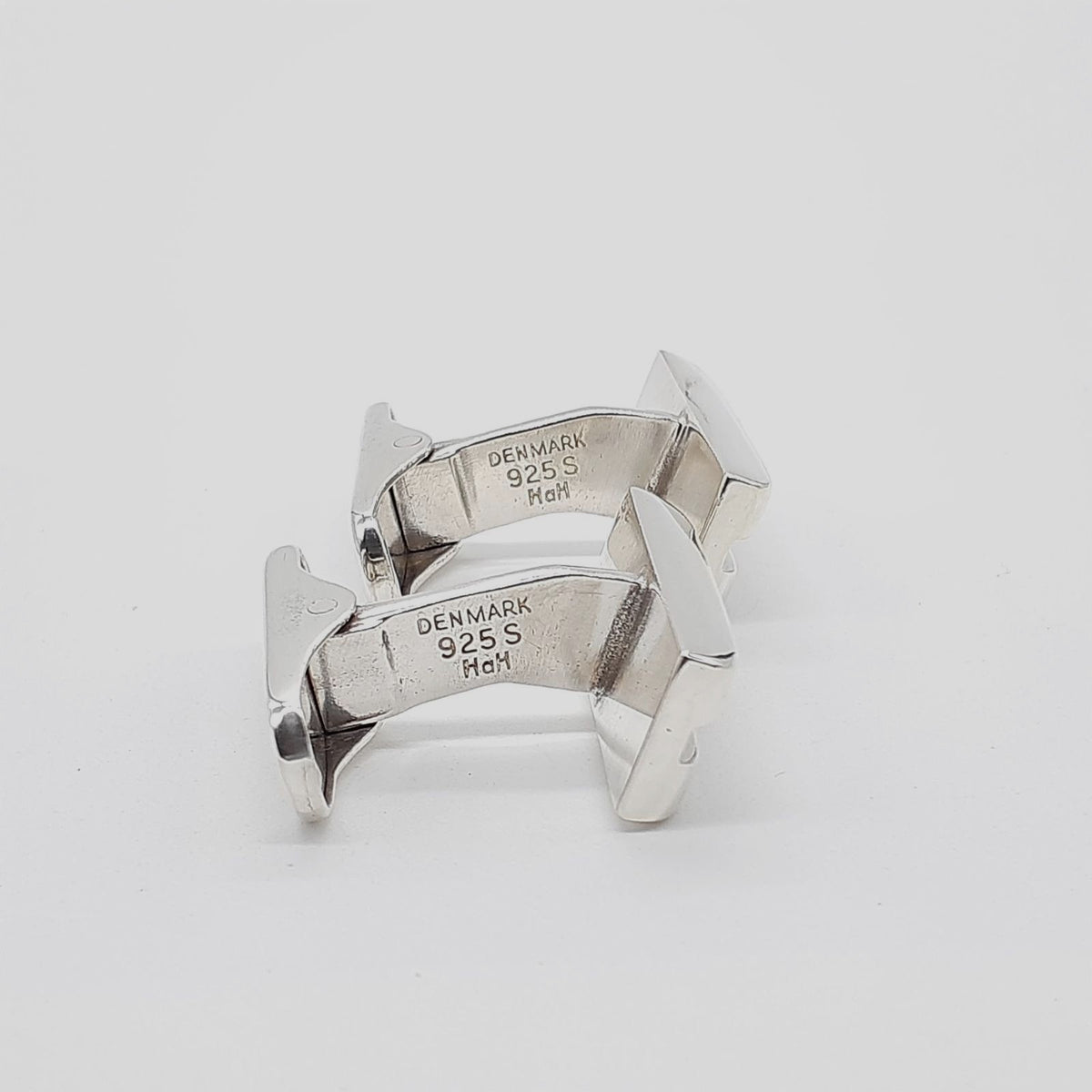 Hans Hansen Denmark Sterling Silver 925 Cufflinks Square Line Mens Jewelry HaH