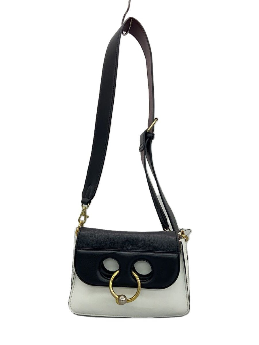 J.W. Anderson Mini Pierce Bag Two Tone White Black Leather Barbell Ring Italy