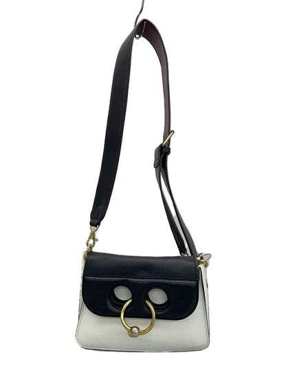 J.W. Anderson Mini Pierce Bag Two Tone White Black Leather Barbell Ring Italy