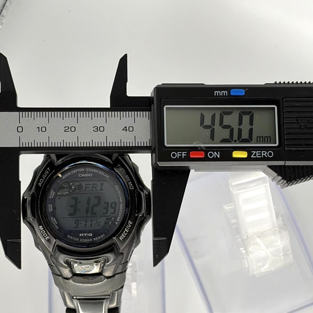 CASIO G-SHOCK MTG-910DJ The G Mens Watch Silver Black Wave Ceptor Solar 45mm