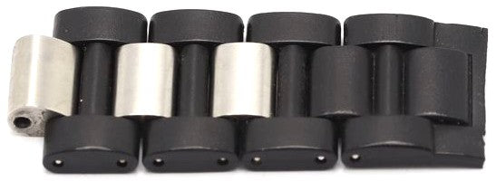 Cartier Genuine Watch Band Links 4pcs Black Silver Stainless Steel 20mm Used