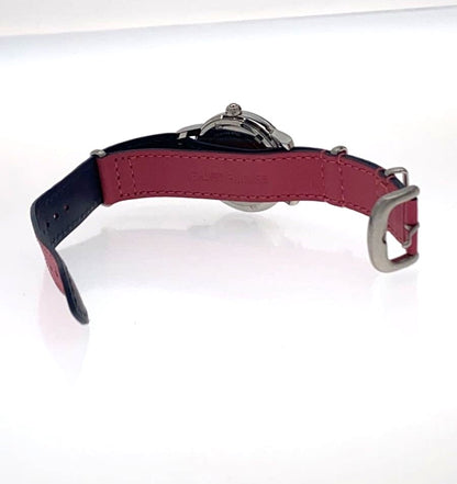 Brooks Brothers Red Fleece Quartz Watch Date Navy Dial Pink Leather Band VJ12